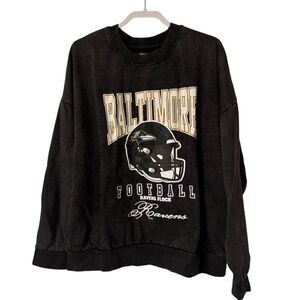 NFL Baltimore Ravens Women’s Crewneck Sweatshirt in Black Size XLarge